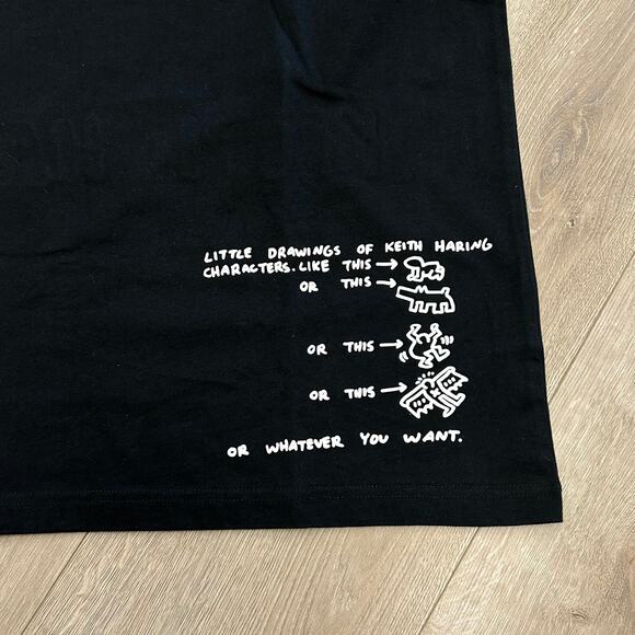 Shoe Palace Keith Haring Drawings Tee T Shirt Black Size Large L B6 - Picture 5 of 7